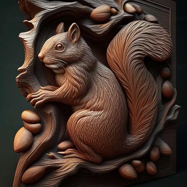 3D model squirrel (STL)